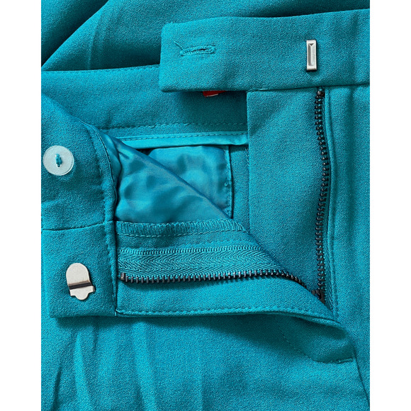 3-FOR-$30 Narciso Rodriguez DesigNation Sz 2 Crepe Tuxedo Pants Blue w/Stripe - Picture 4 of 11